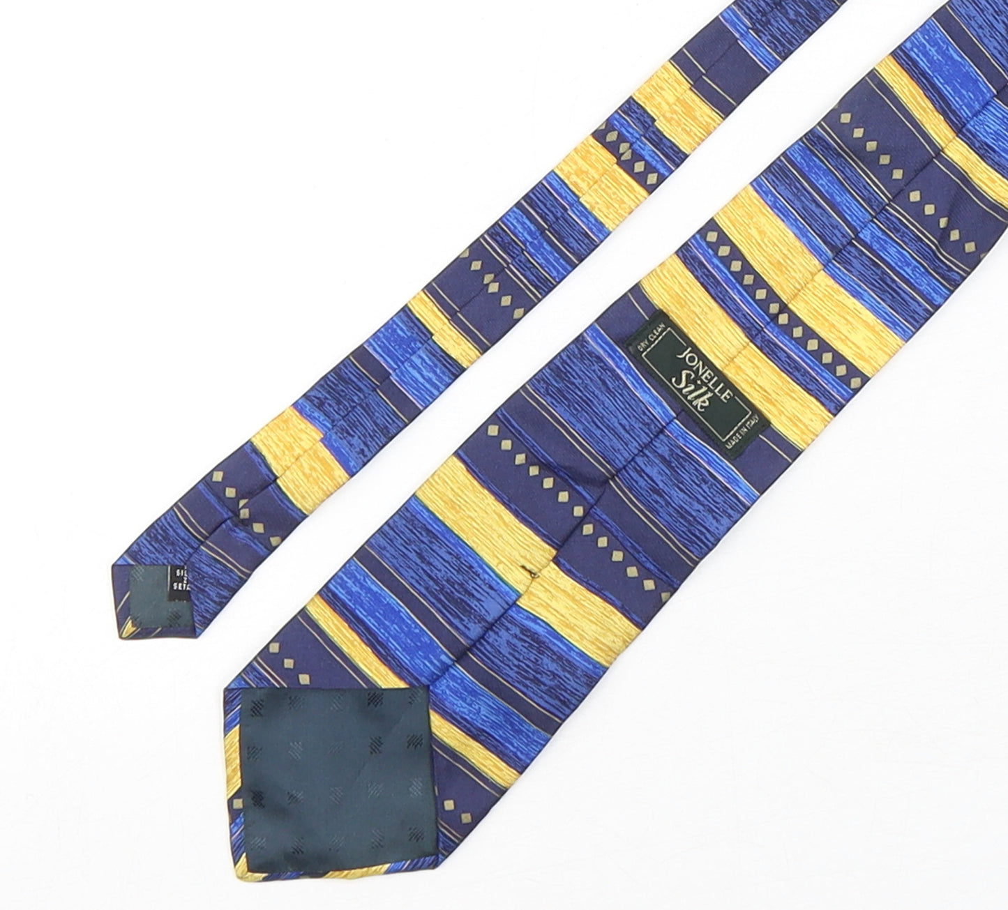 Jonelle  Mens Multicoloured Striped Silk Pointed Tie One Size