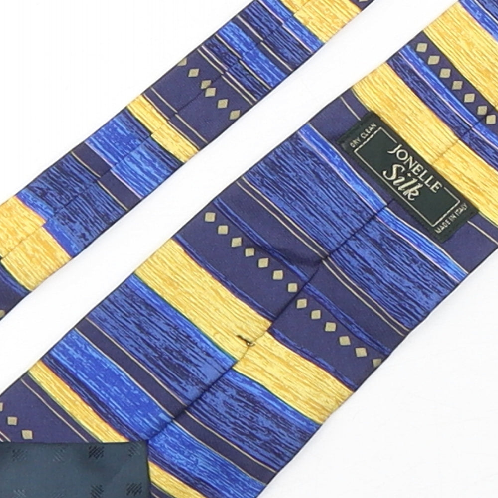 Jonelle  Mens Multicoloured Striped Silk Pointed Tie One Size
