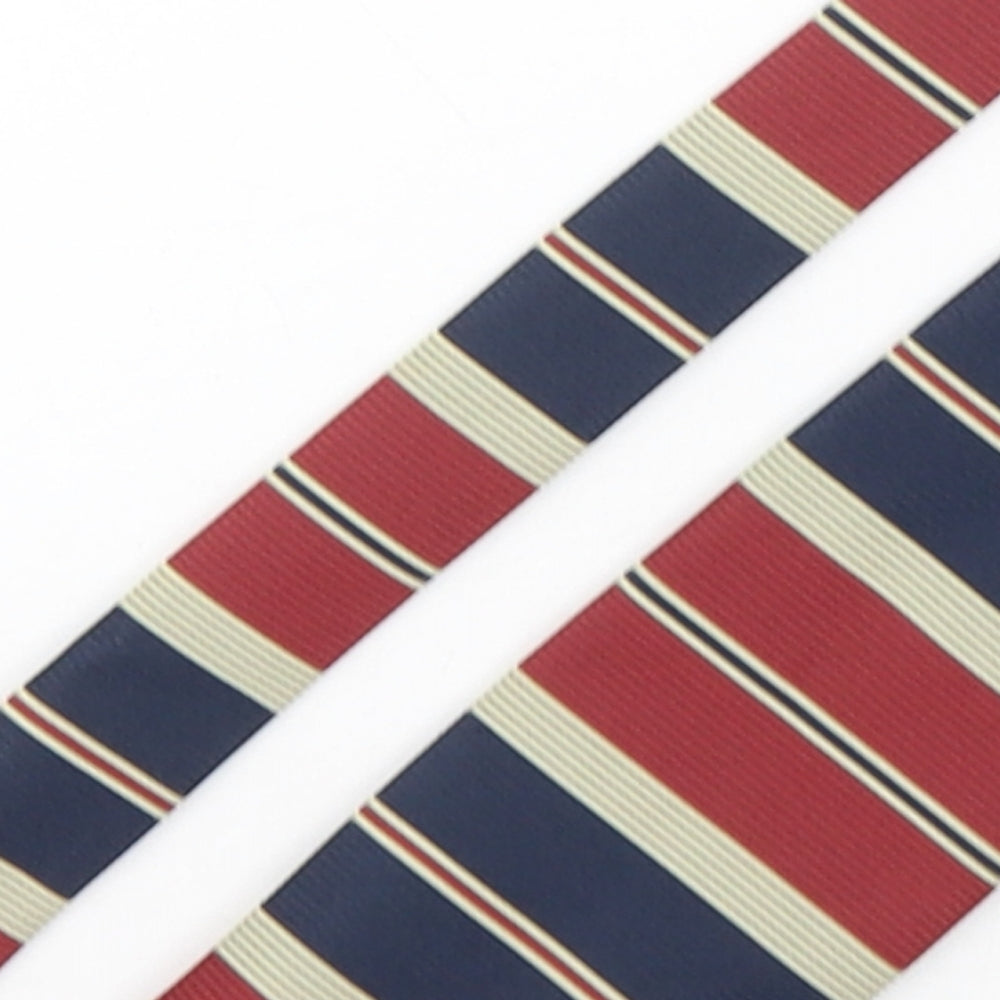 Marks and Spencer Mens Multicoloured Striped Polyester Pointed Tie One Size