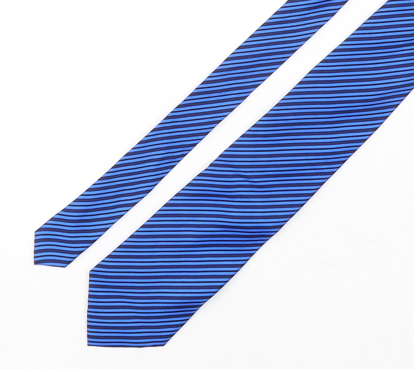 Bijoux Terner Mens Blue Striped Silk Pointed Tie One Size