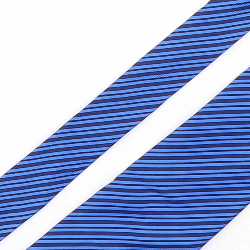 Bijoux Terner Mens Blue Striped Silk Pointed Tie One Size