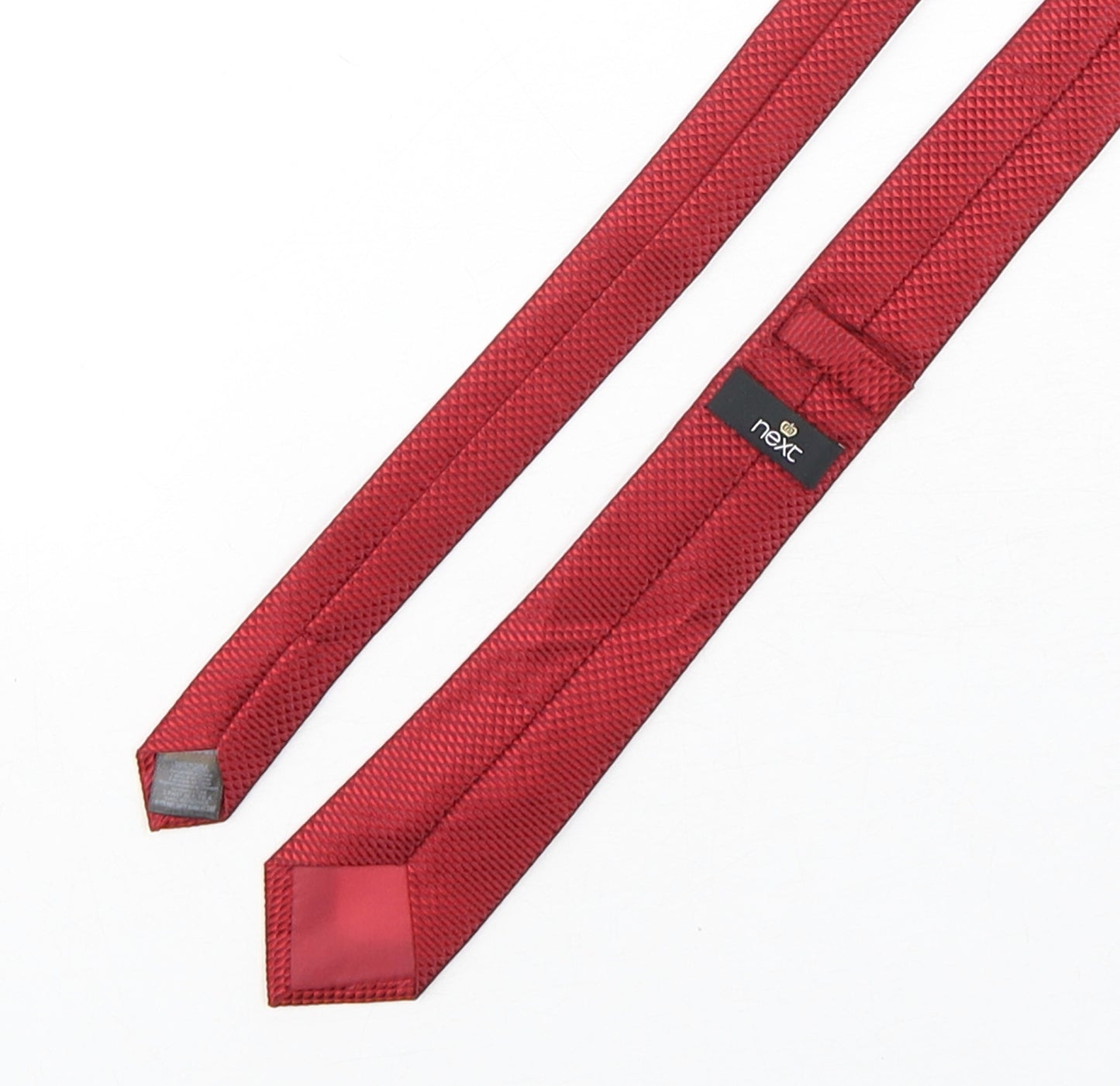 NEXT Mens Red Grenadine Polyester Pointed Tie One Size