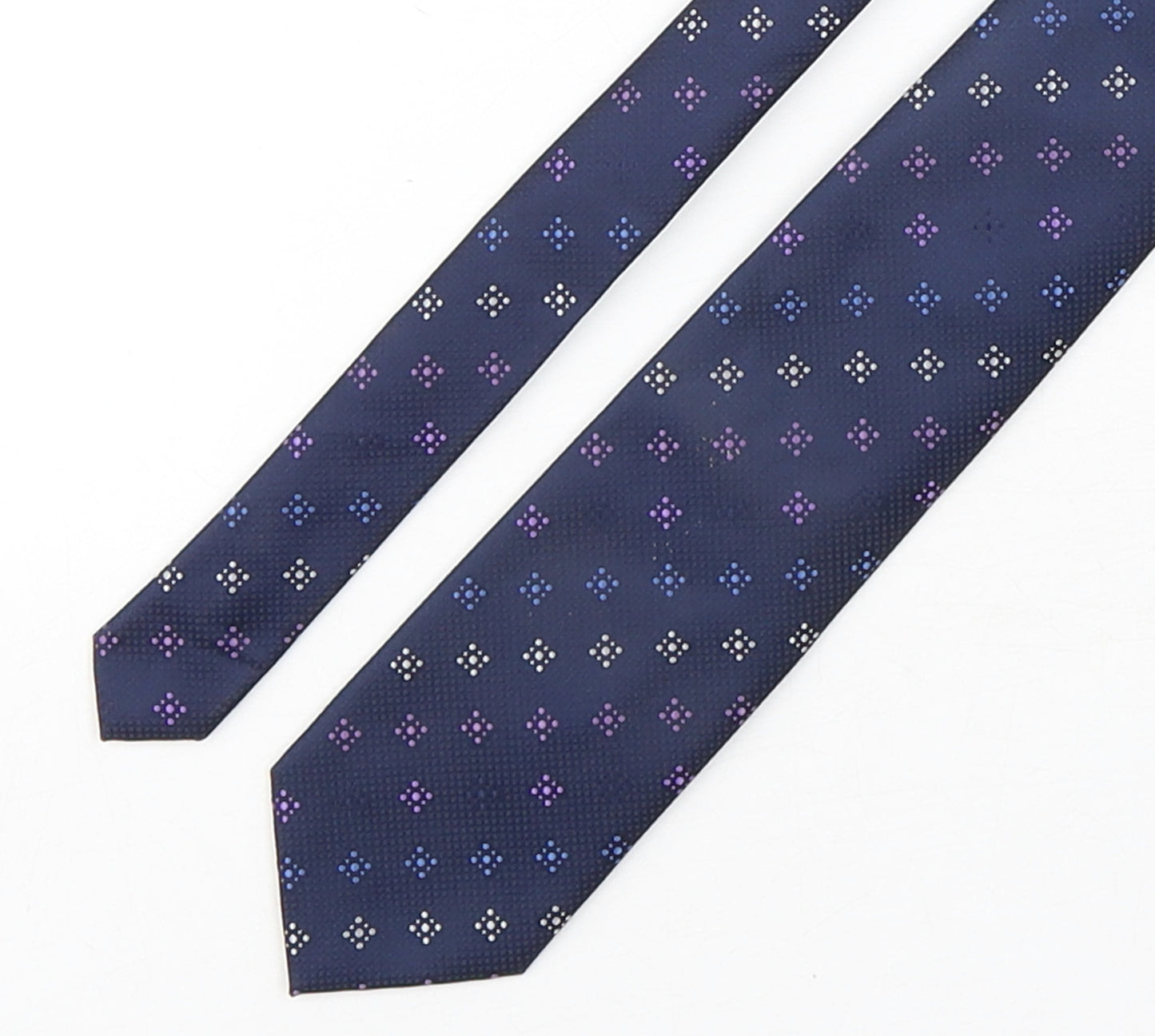 Smith & Rutherford Mens Multicoloured Geometric Silk Pointed Tie One Size