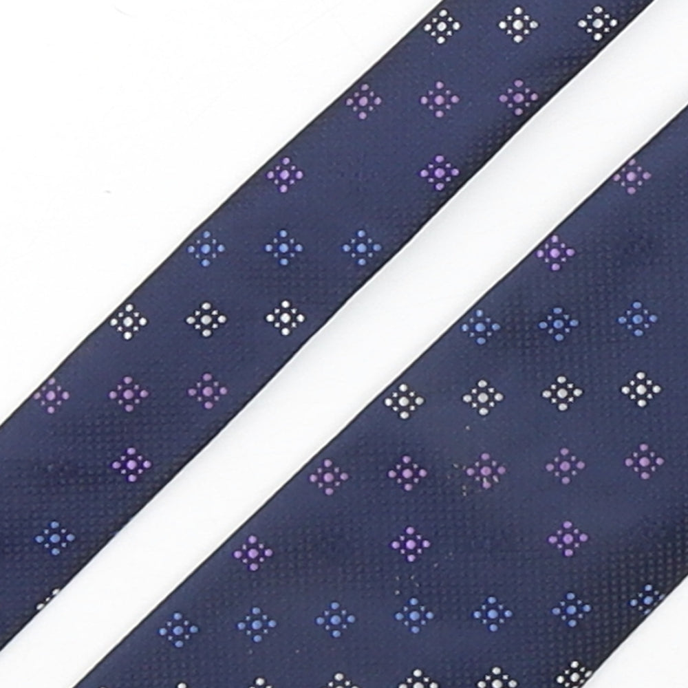 Smith & Rutherford Mens Multicoloured Geometric Silk Pointed Tie One Size
