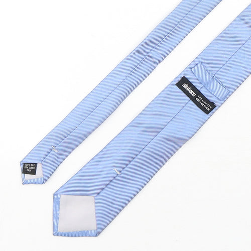 Slaters  Mens Blue  Silk Pointed Tie One Size