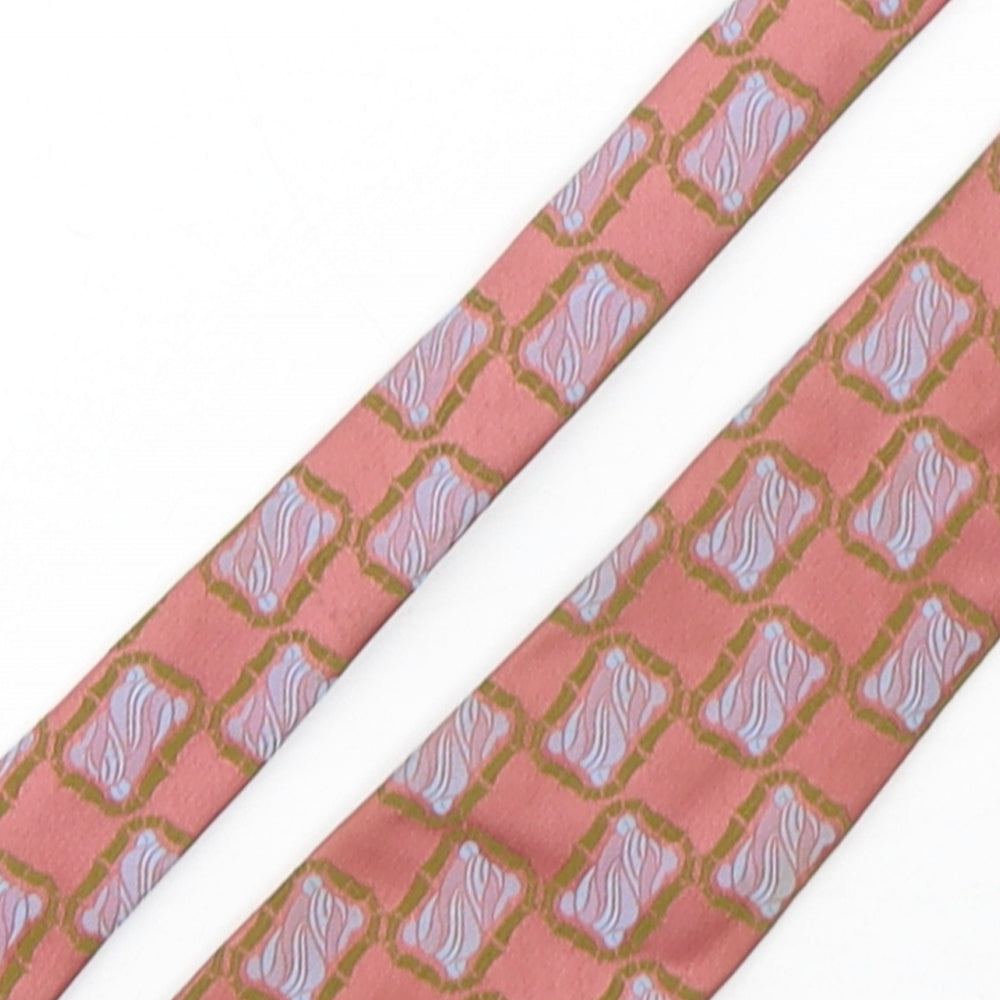 Munrospun Mens Multicoloured Geometric Polyester Pointed Tie One Size