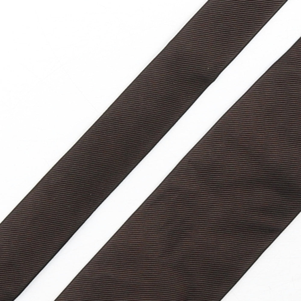 Emilio lamzetti Mens Brown  Silk Pointed Tie One Size