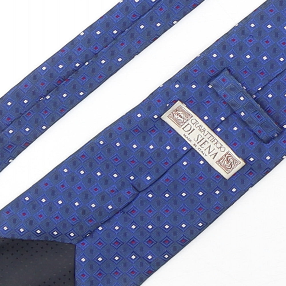 Cravattifico di Siena  Mens Multicoloured Geometric Silk Pointed Tie One Size