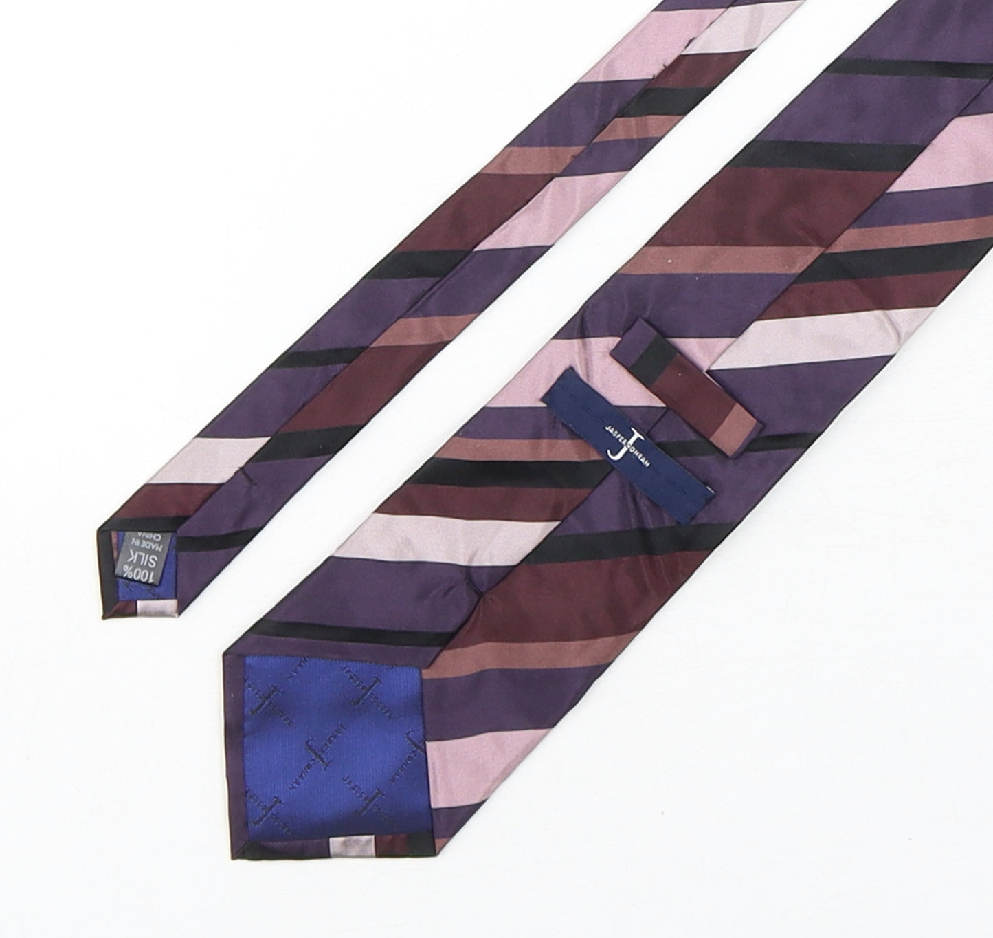 Jasper Conran  Mens Multicoloured Striped Silk Pointed Tie One Size