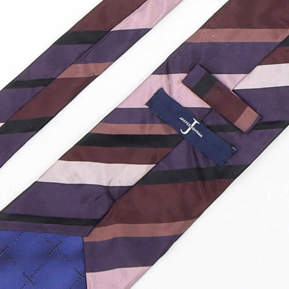 Jasper Conran  Mens Multicoloured Striped Silk Pointed Tie One Size