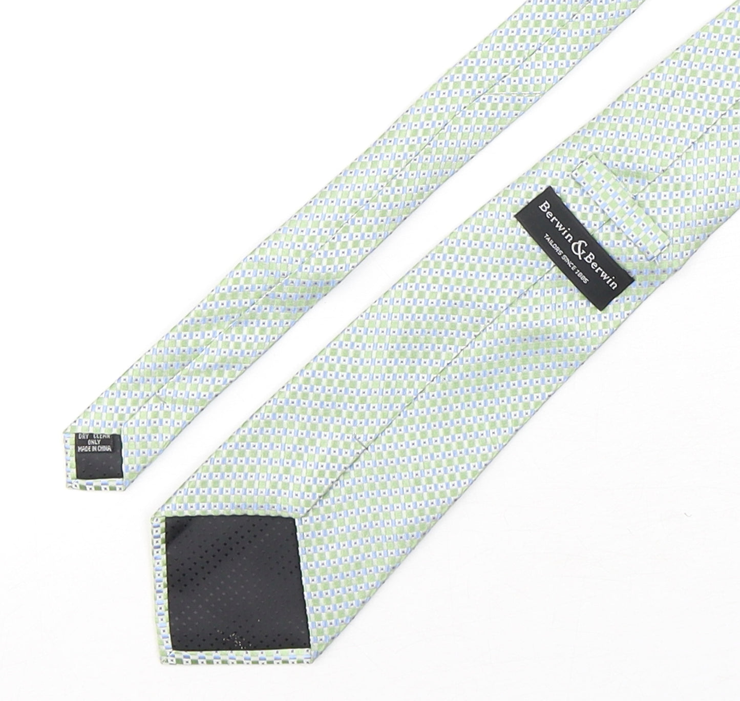 Berwin & Berwin Mens Multicoloured Geometric Silk Pointed Tie One Size