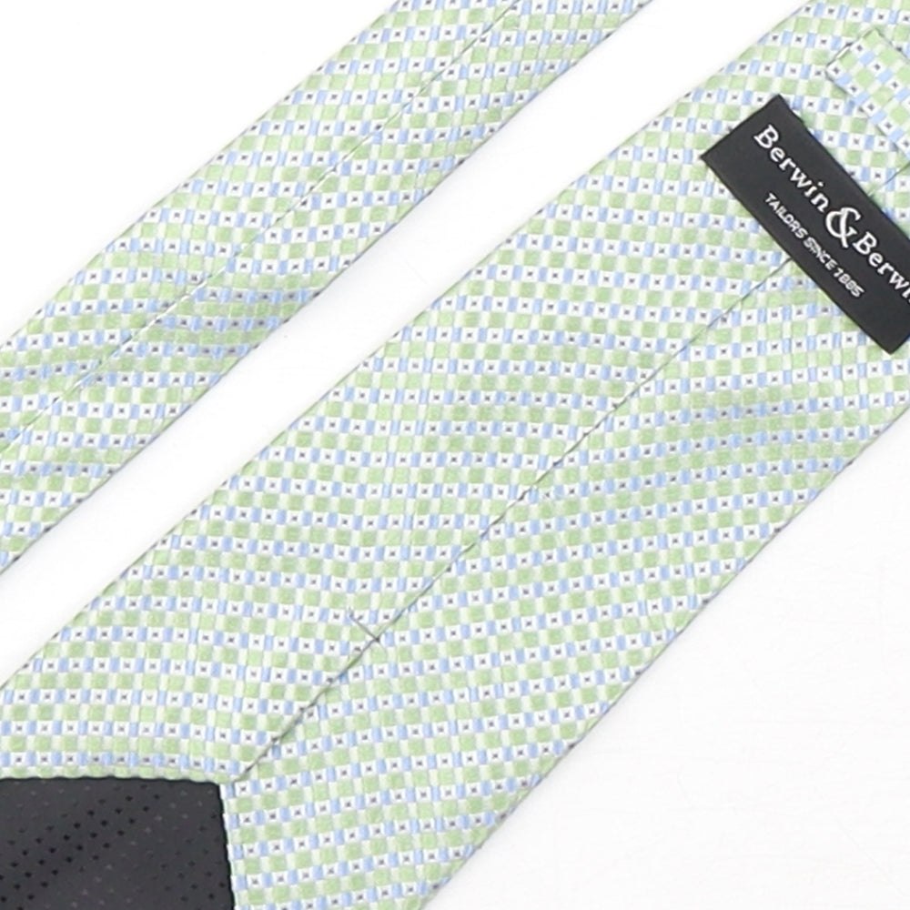 Berwin & Berwin Mens Multicoloured Geometric Silk Pointed Tie One Size