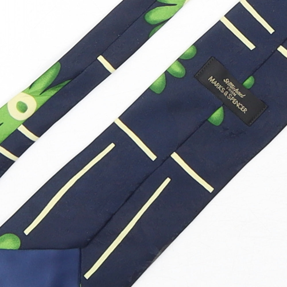 Marks and Spencer Mens Multicoloured Floral Polyester Pointed Tie One Size