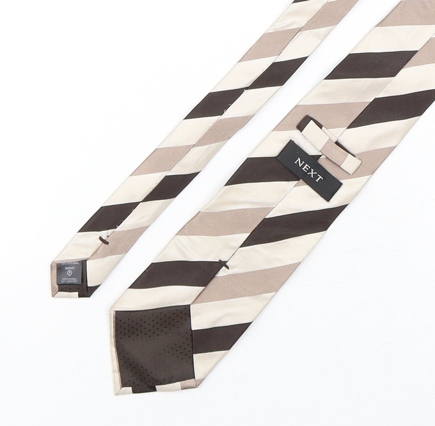 NEXT Mens Multicoloured Striped Silk Pointed Tie One Size