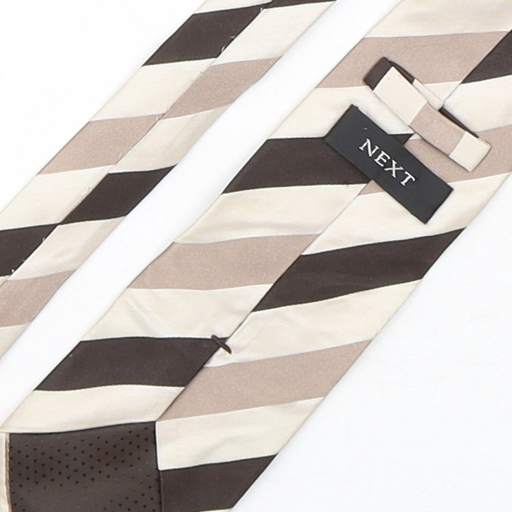 NEXT Mens Multicoloured Striped Silk Pointed Tie One Size