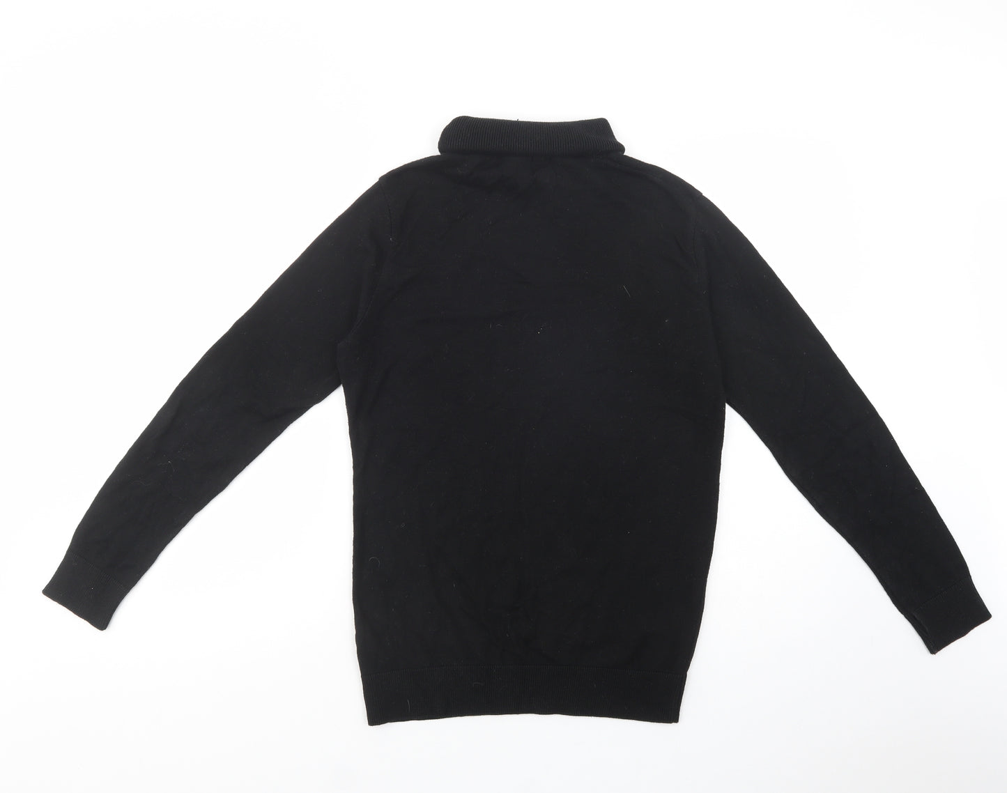 River Island Mens Black Roll Neck  Acrylic Pullover Jumper Size S