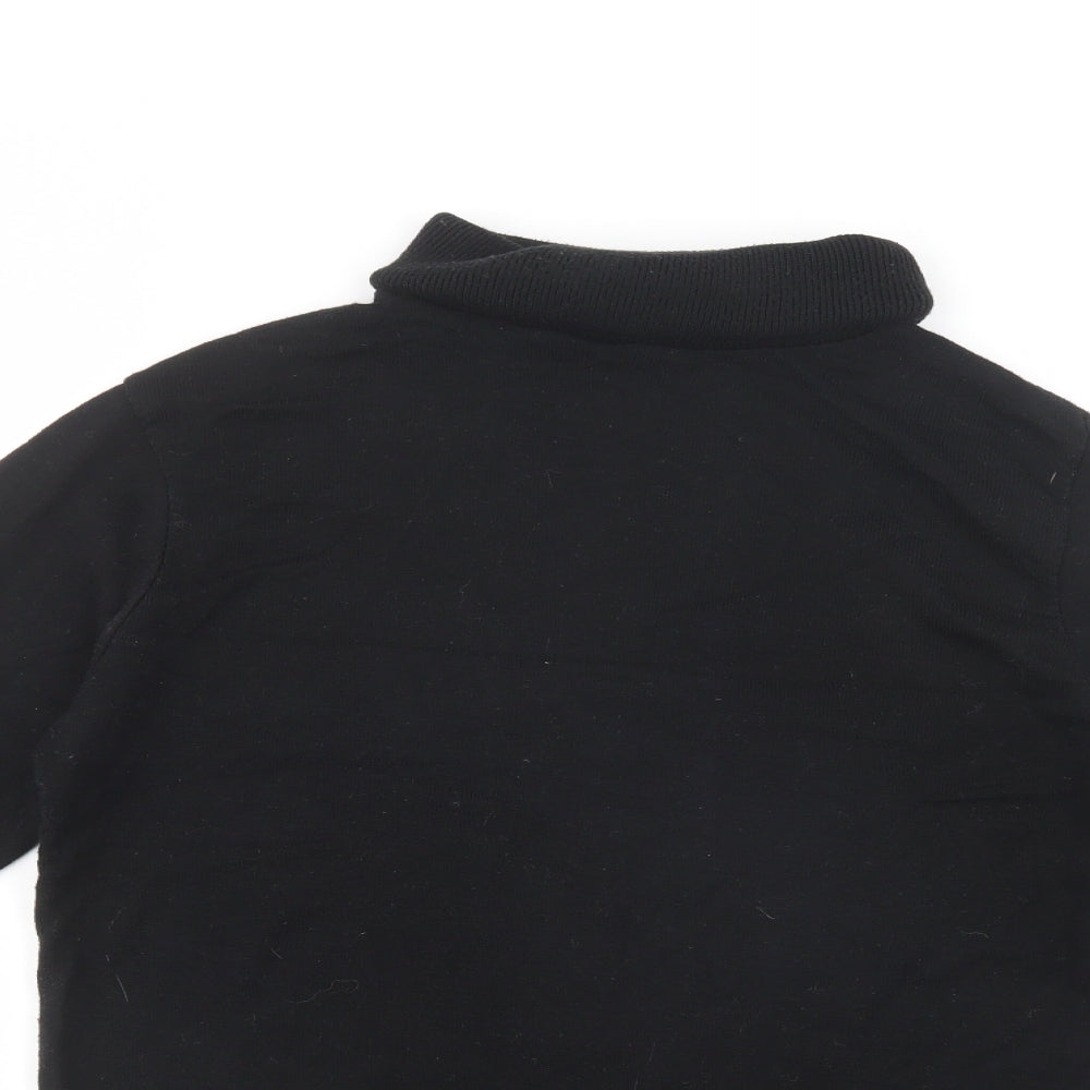 River Island Mens Black Roll Neck  Acrylic Pullover Jumper Size S