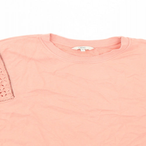 NEXT Womens Pink  Cotton Pullover Sweatshirt Size M  Pullover