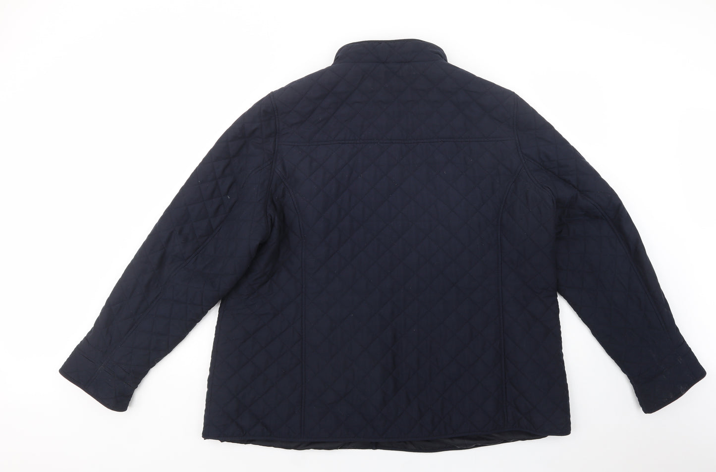 Classic Womens Blue   Quilted Jacket Size 24  Snap