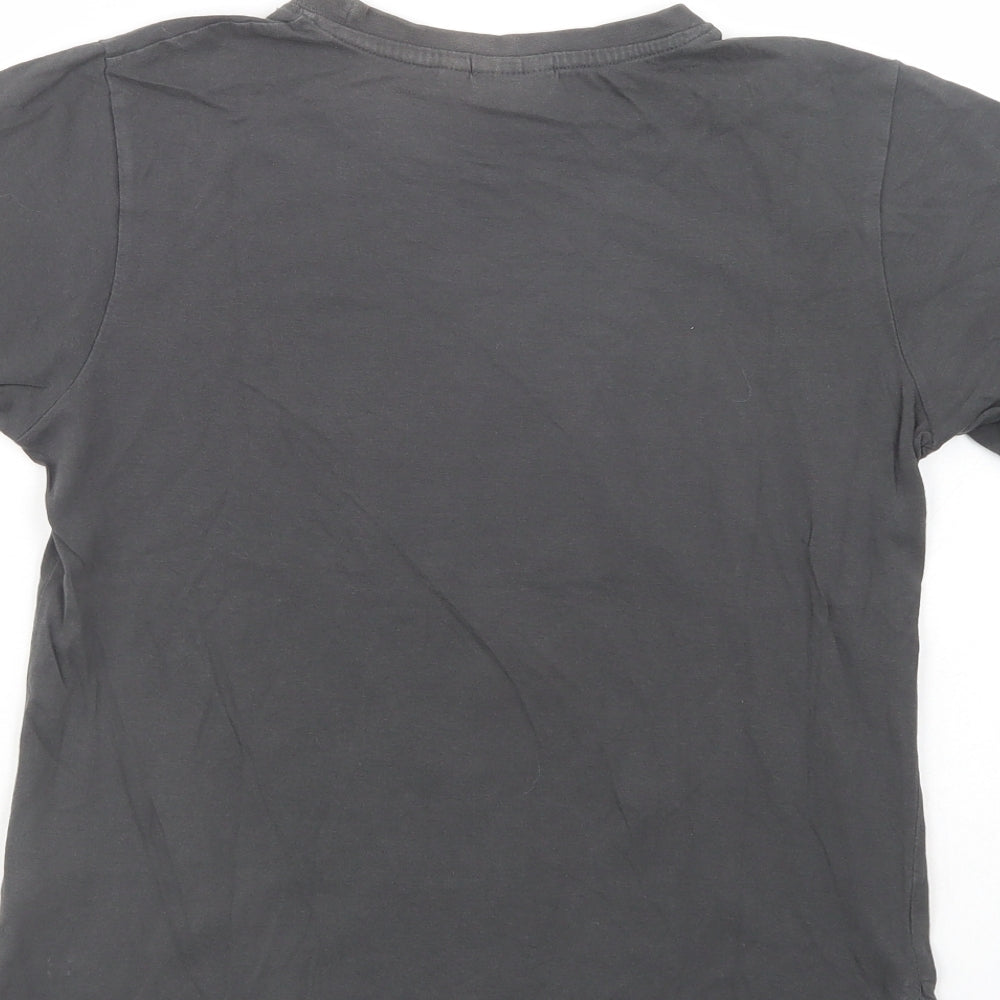 Cool Club Boys Grey  Cotton Pullover T-Shirt Size 10-11 Years Crew Neck Pullover - Minecraft
