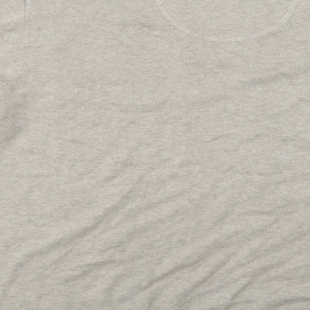 Greenwoods Mens Beige V-Neck  Cotton Pullover Jumper Size XL