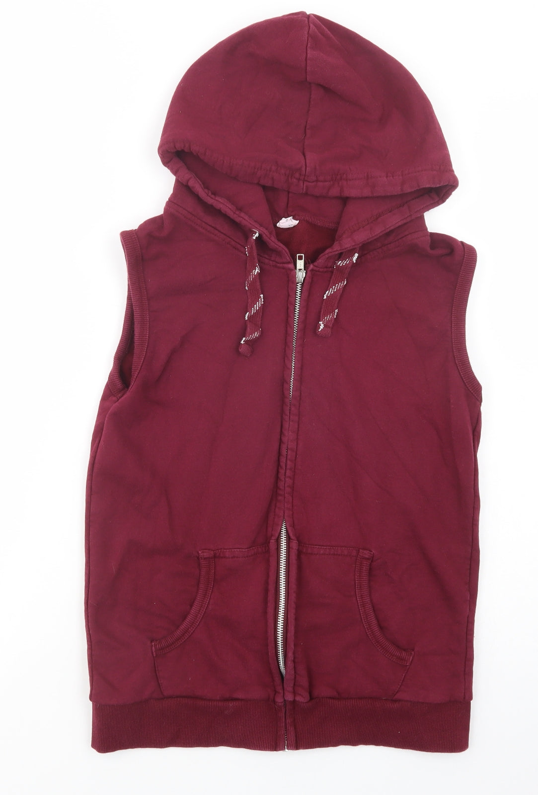 Awdis Womens Purple  Cotton Full Zip Hoodie Size S  Zip