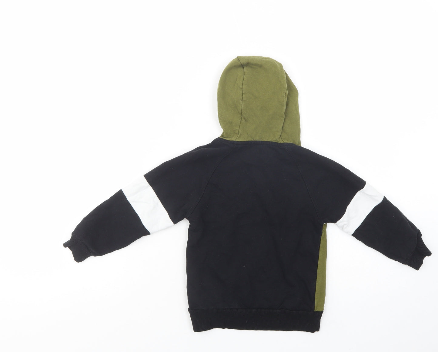Studio Boys Black Colourblock Cotton Pullover Hoodie Size 3-4 Years  Pullover - Little Legend
