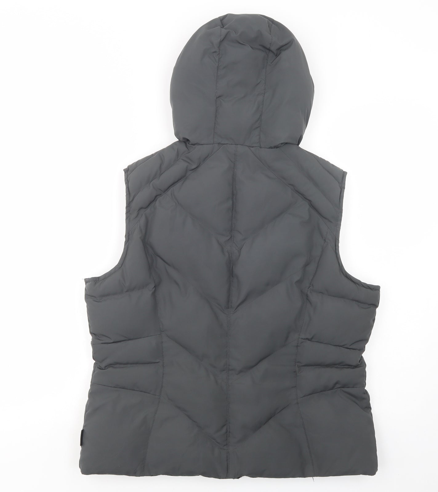 Per Una Womens Grey   Gilet Waistcoat Size L  Zip