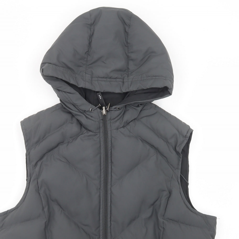 Per Una Womens Grey   Gilet Waistcoat Size L  Zip