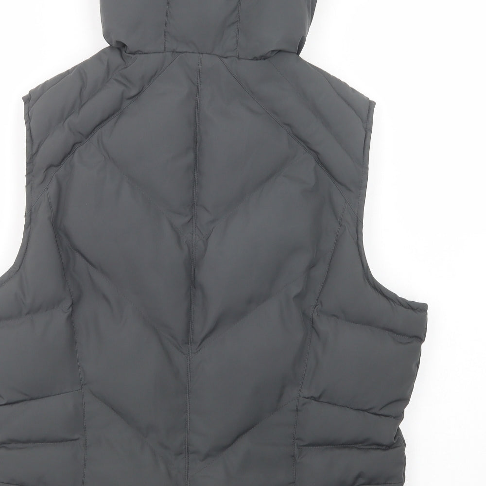 Per Una Womens Grey   Gilet Waistcoat Size L  Zip
