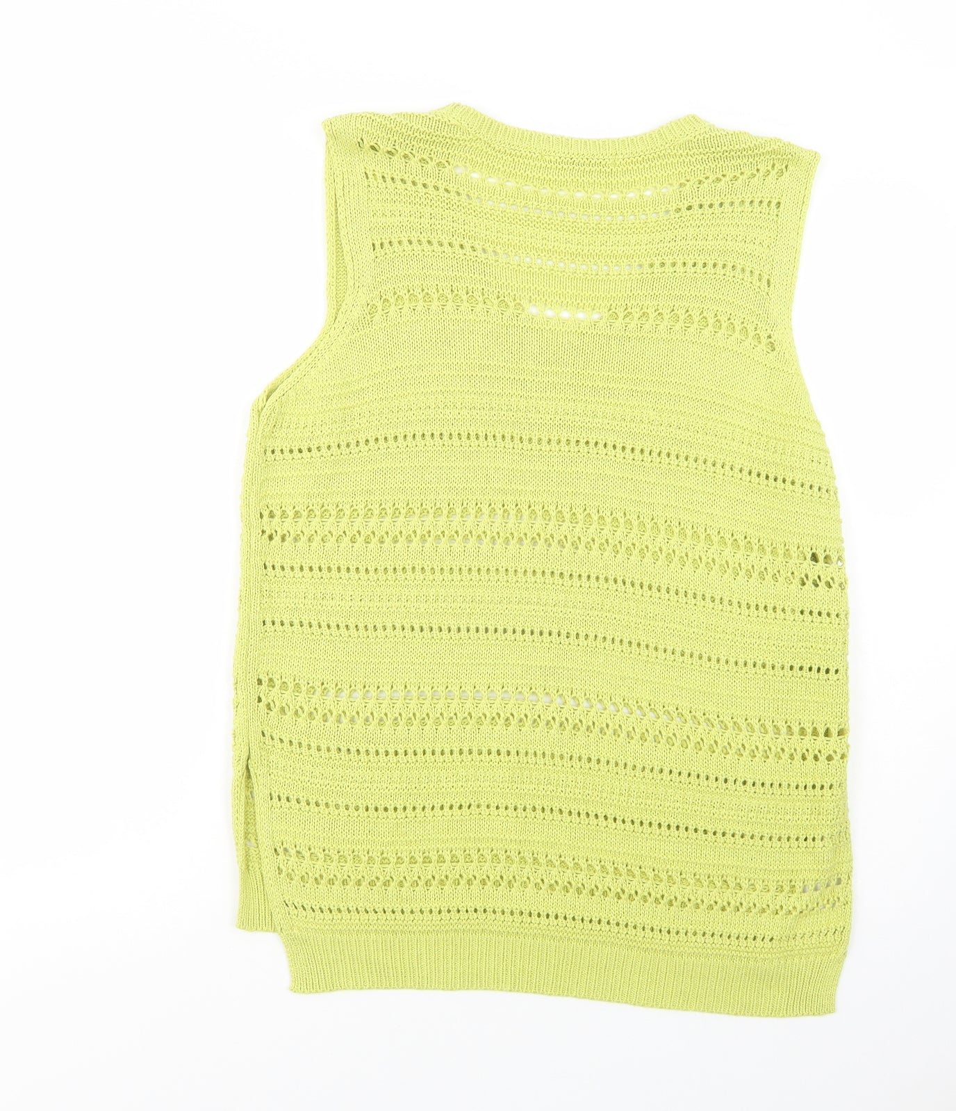 George Womens Green V-Neck  Acrylic Vest Jumper Size 16