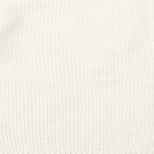 H&M Womens Beige Crew Neck  Acrylic Pullover Jumper Size S