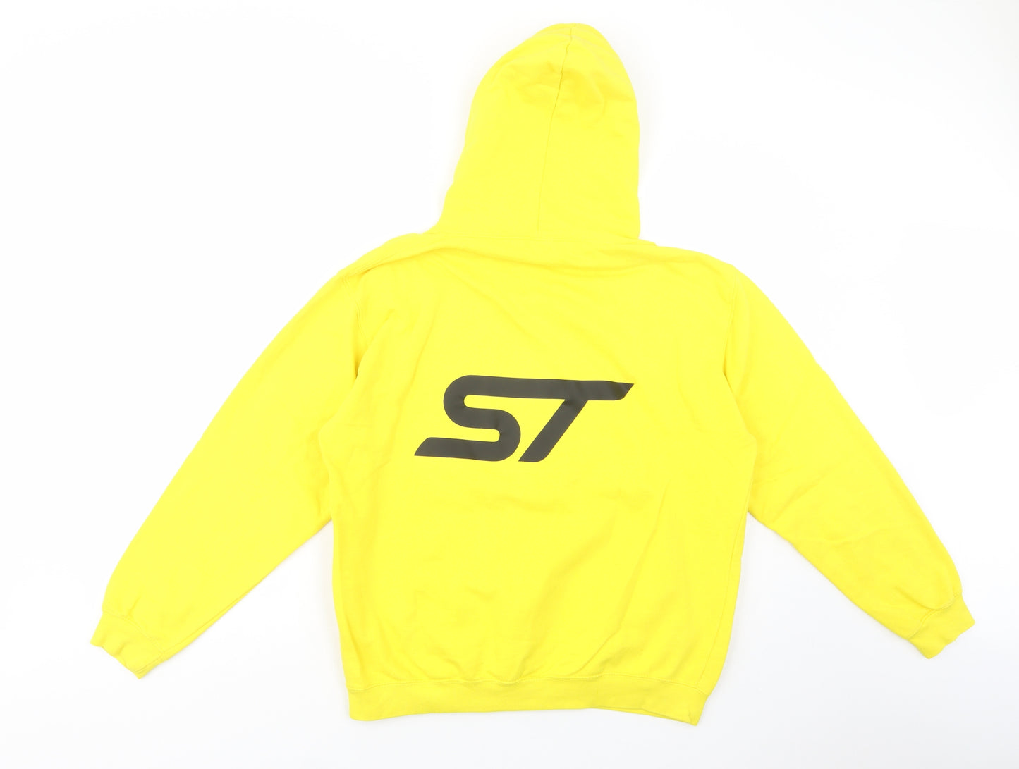 Awdis Womens Yellow  Cotton Pullover Hoodie Size M  Pullover