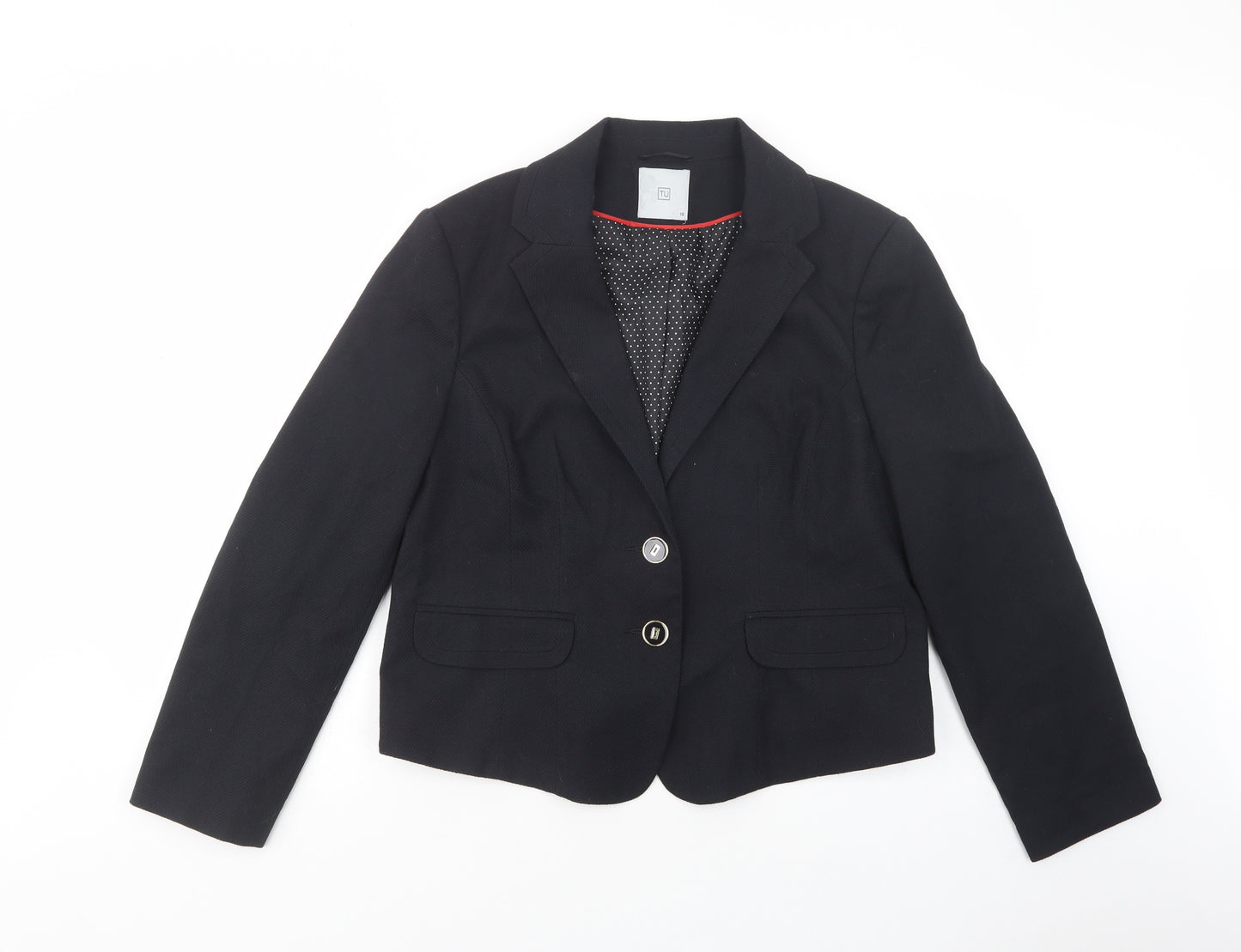 TU Womens Black   Jacket Blazer Size 18  Button