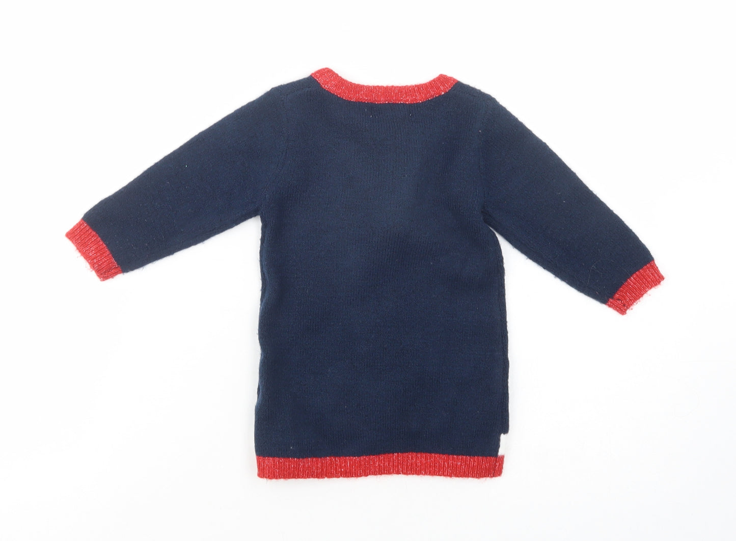 Primark Baby Blue  Acrylic Pullover Jumper Size 6-9 Months  Pullover - Christmas Jumper