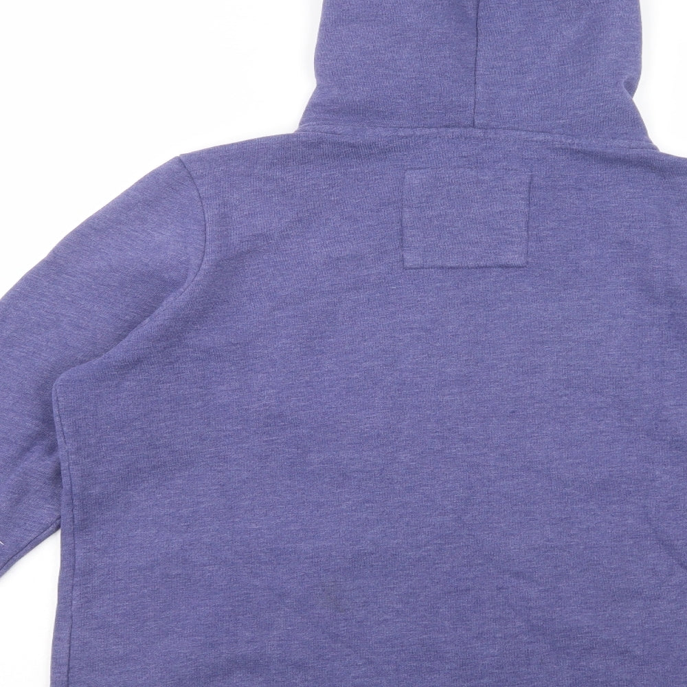 Weird Fish Womens Purple  Cotton Full Zip Hoodie Size 12  Zip