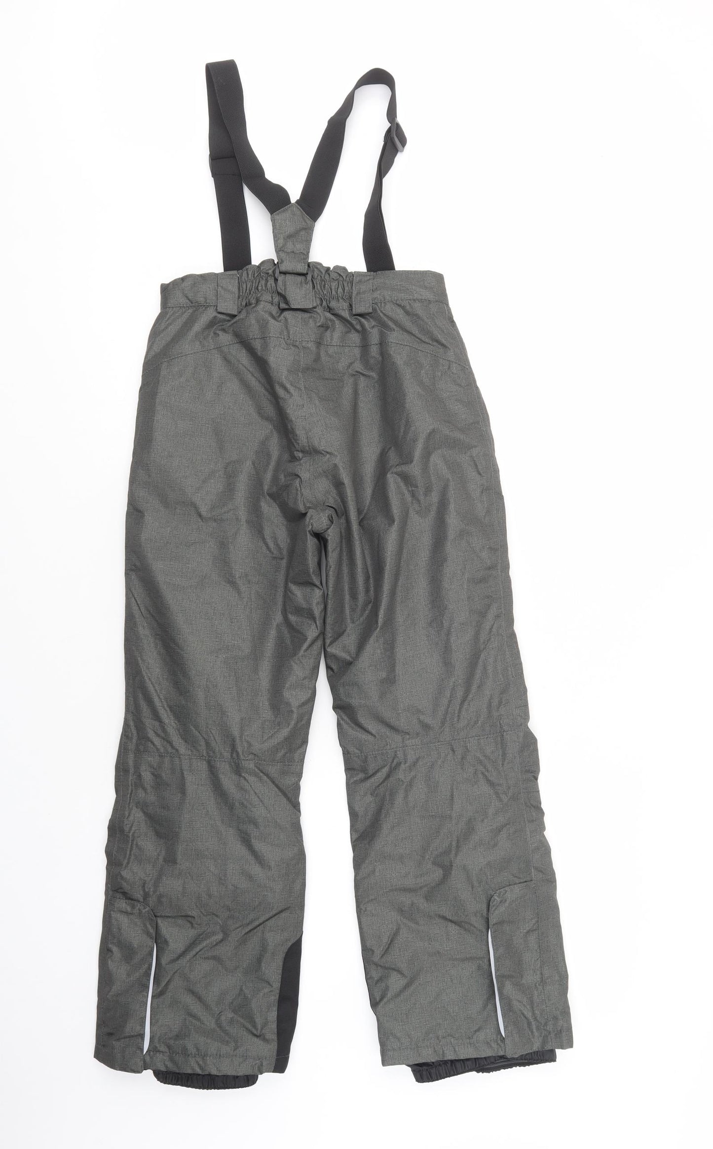 Crivit Boys Grey  Polyester Snow Pants Trousers Size 9-10 Years  Regular Snap