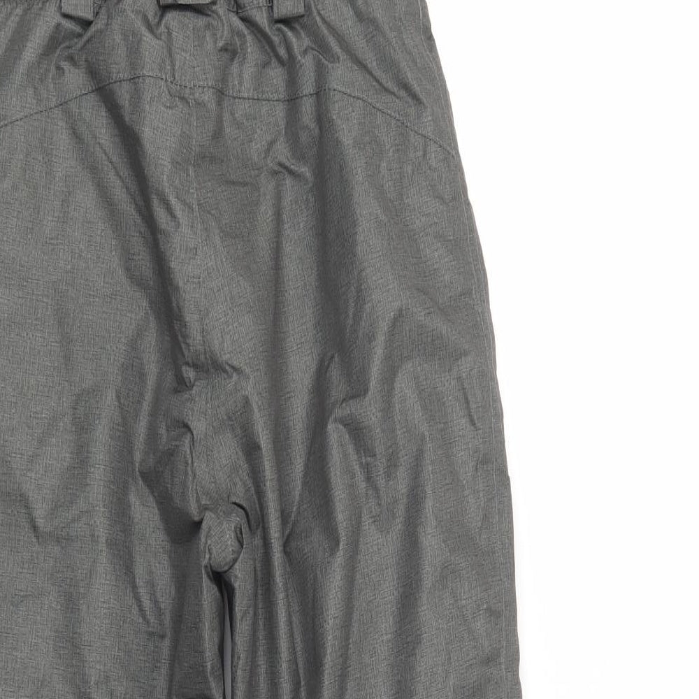 Crivit Boys Grey  Polyester Snow Pants Trousers Size 9-10 Years  Regular Snap