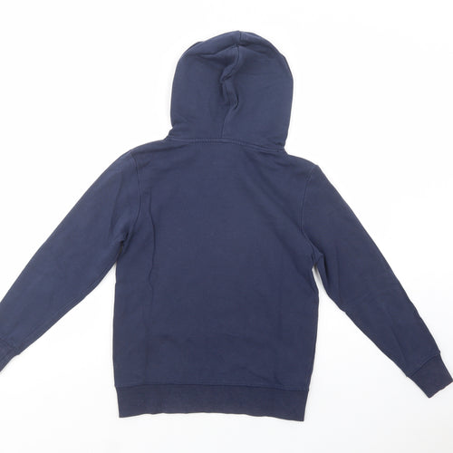 H&M Girls Blue  Cotton Pullover Hoodie Size 9-10 Years  Pullover - Tiger