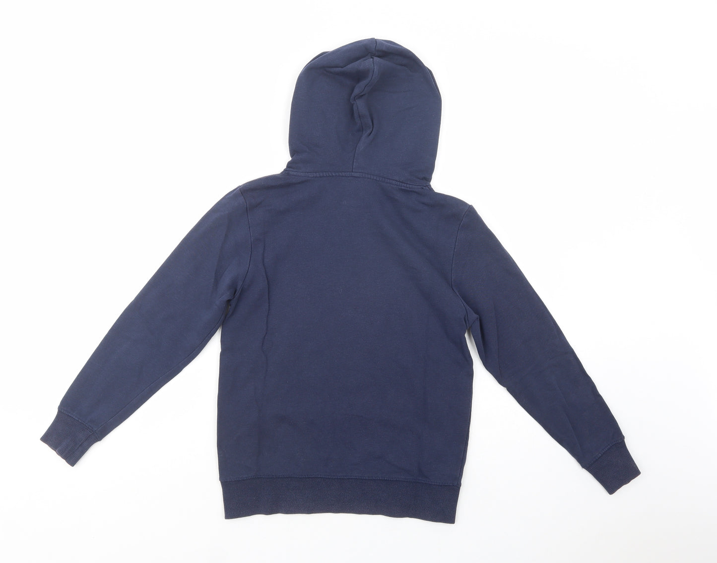 H&M Girls Blue  Cotton Pullover Hoodie Size 9-10 Years  Pullover - Tiger