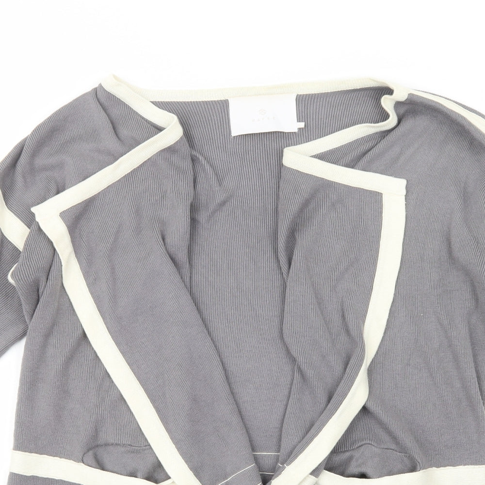 Kaffe Womens Grey V-Neck  Viscose Cardigan Jumper Size S