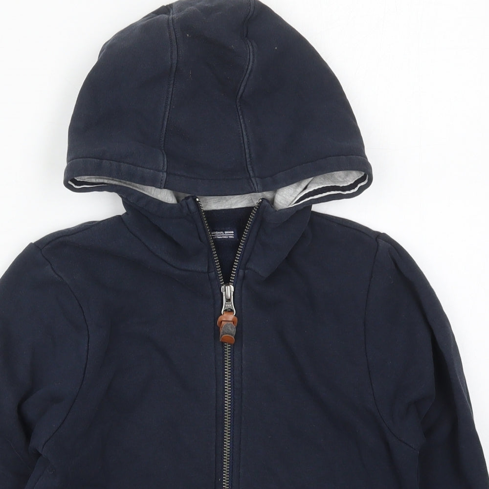 NEXT Boys Blue  Cotton Full Zip Hoodie Size 6 Years  Zip