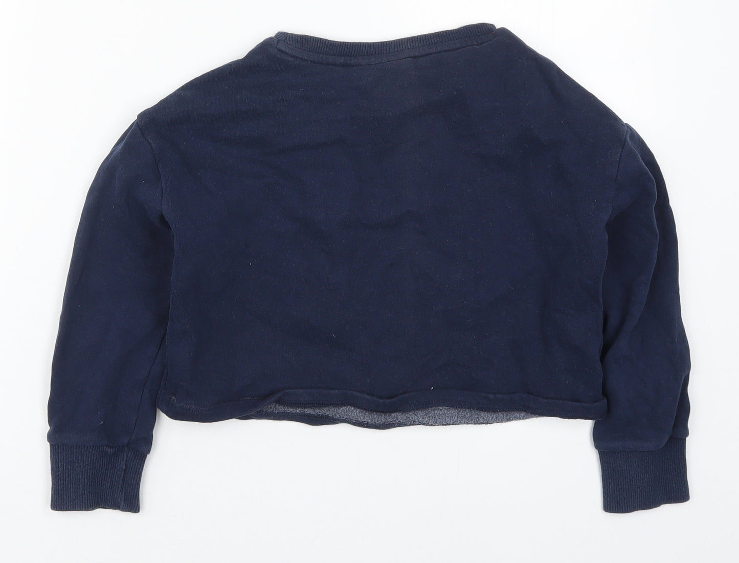 NEXT Girls Blue  Cotton Pullover Sweatshirt Size 7 Years  Pullover - Wonder Woman