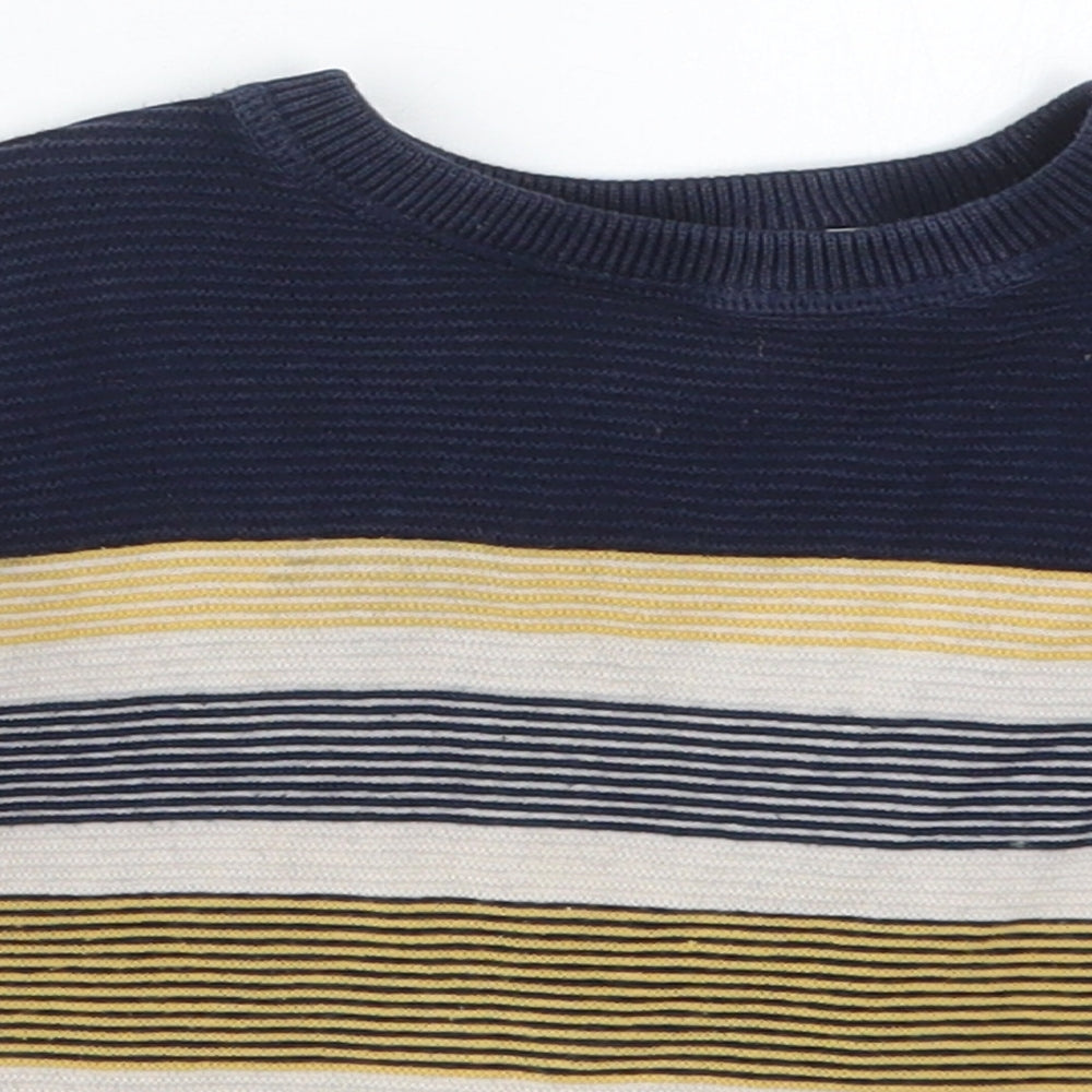 George Boys Yellow Striped Cotton Pullover Sweatshirt Size 2-3 Years  Pullover - Blue