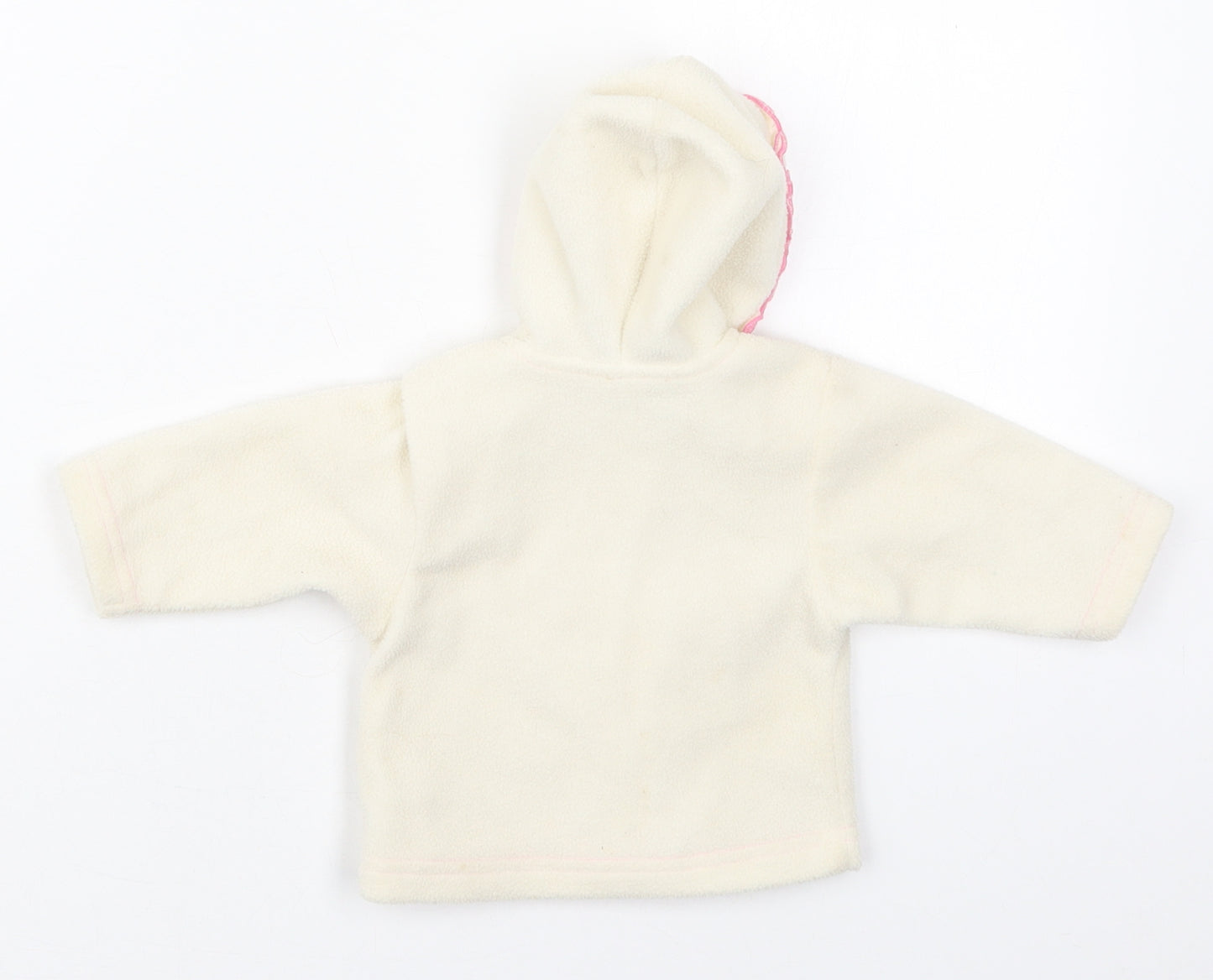 Preworn Girls Beige   Jacket  Size Newborn   Zip - Cute and Cuddly