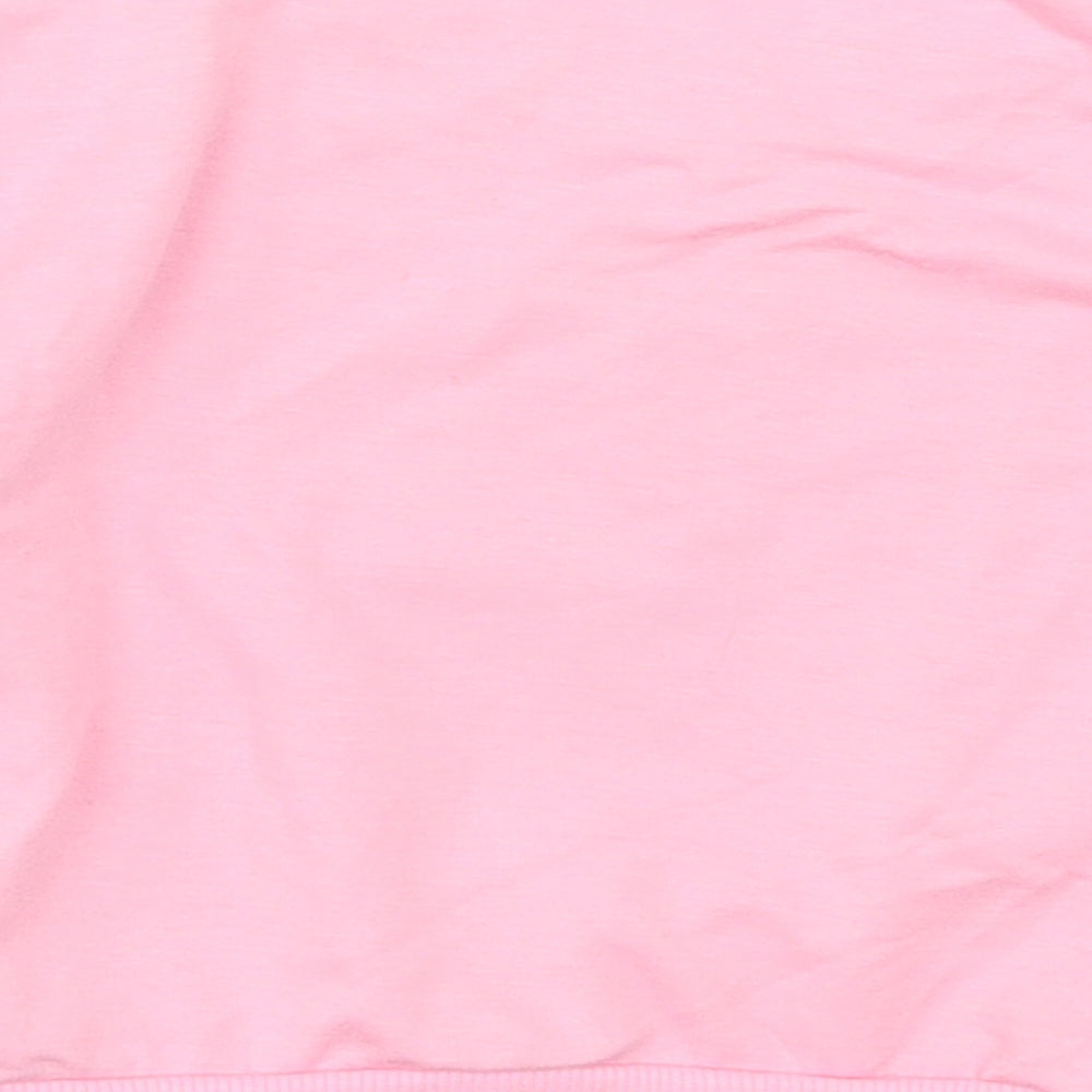 SheIn Girls Pink  Cotton Basic T-Shirt Size 24 Months Crew Neck Pullover - Rainbow
