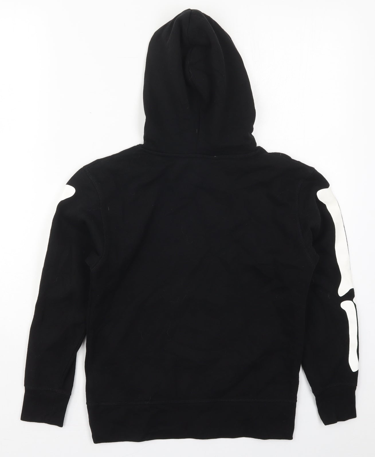 H&M Boys Black  Cotton Pullover Hoodie Size 9-10 Years  Pullover - Skeleton