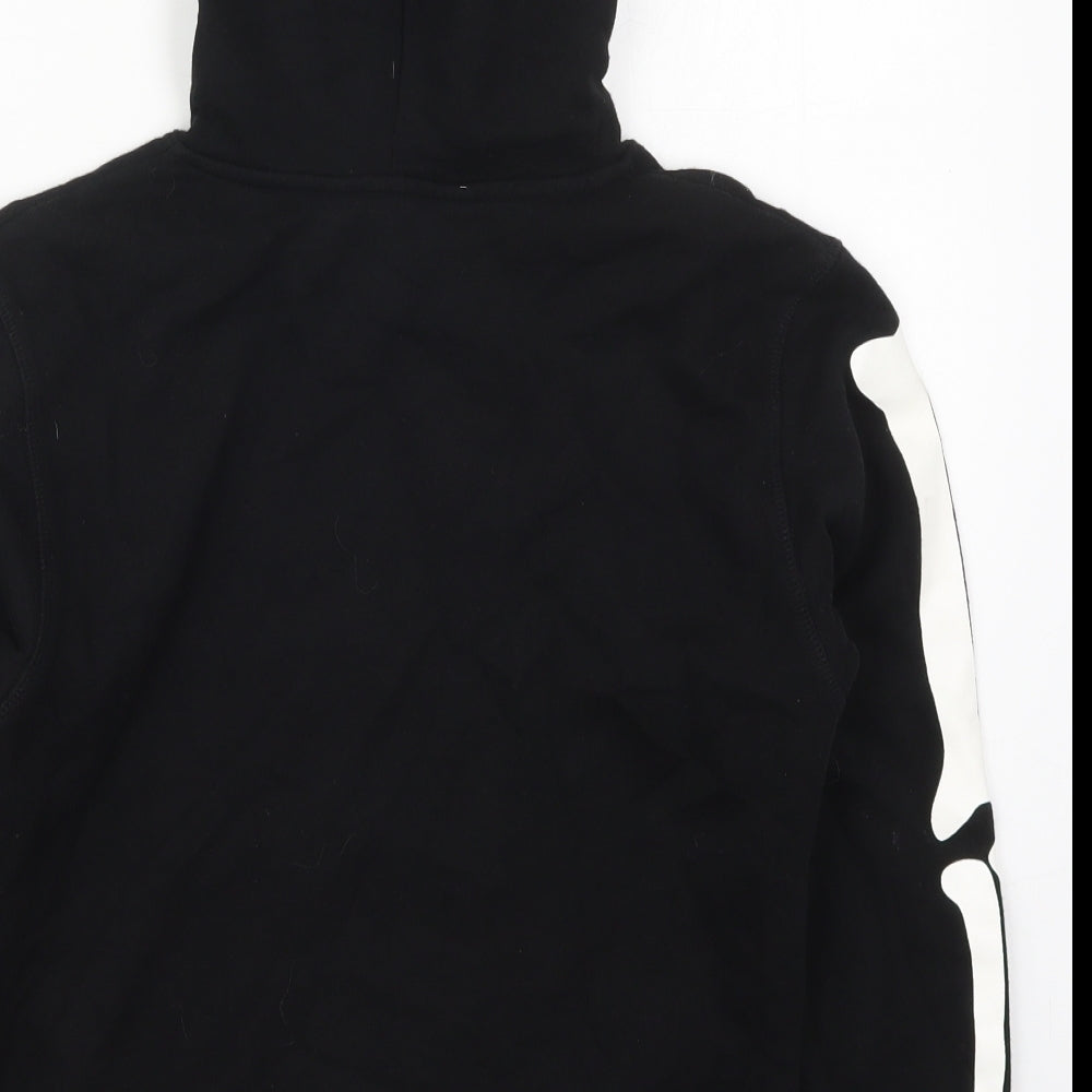 H&M Boys Black  Cotton Pullover Hoodie Size 9-10 Years  Pullover - Skeleton