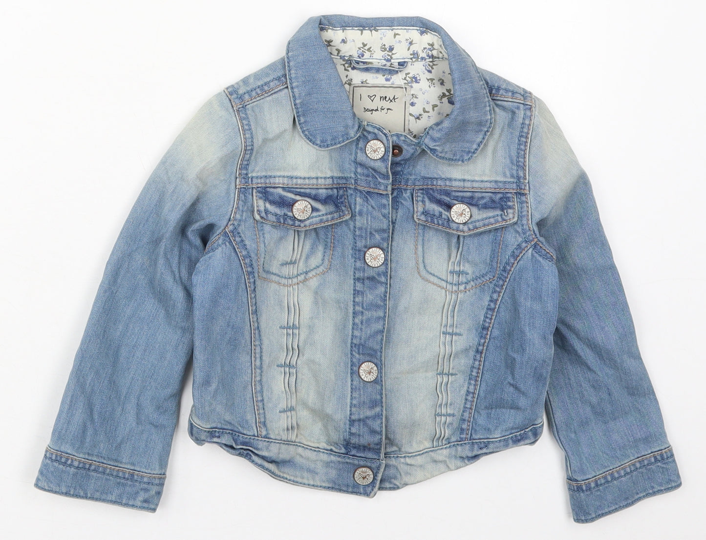 NEXT Girls Blue   Jacket  Size 2-3 Years  Button