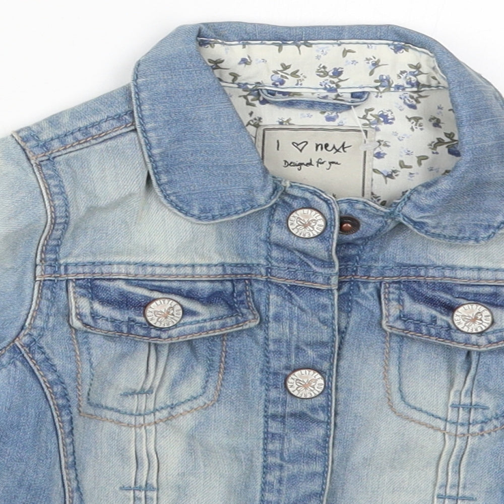 NEXT Girls Blue   Jacket  Size 2-3 Years  Button